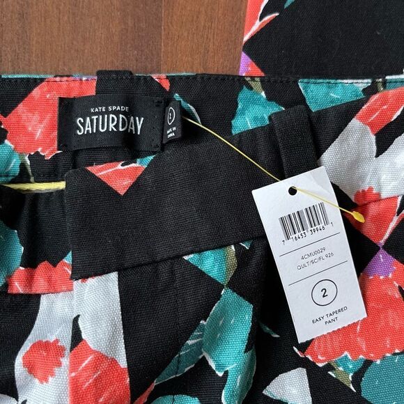 Kate Spade Saturday floral cropped cotton pants size 2 NEW - Picture 5 of 12
